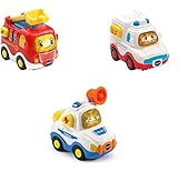 Vtech 80-242104 Tut Tut Baby Flitzer - 3er Set Einsatzfahrzeuge (Feuerwehrauto,...